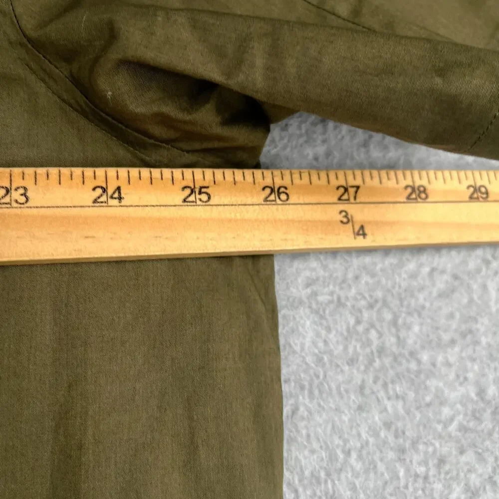 Banana Republic Stretch Shirt XL Olive Green Button Up Short Sleeve Mens